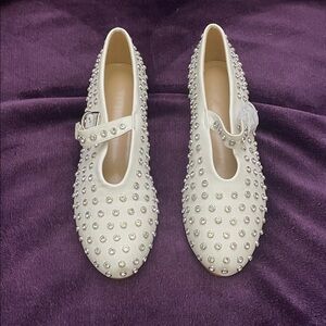 NIB Gradinery Rhinestone Mary Jane Ballet Flats Sz 9
